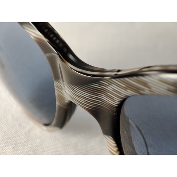Warby Parker Piper 944 Sunglasses Striped Brown Grey 54-18-140 Blue Lens +‎ Case